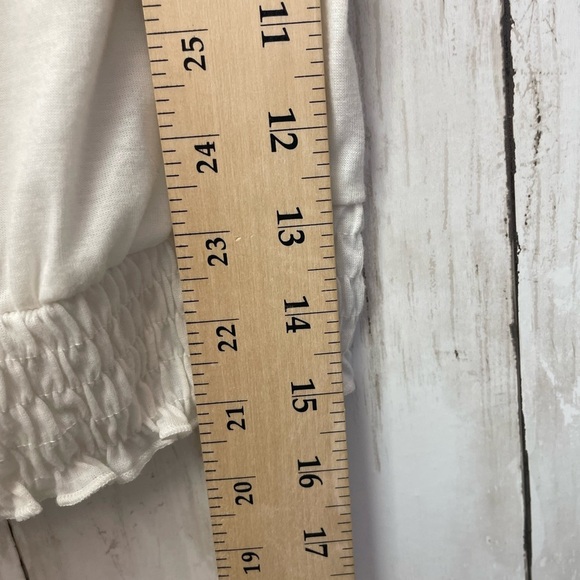 Cream Tie Front Blouse with Relaxed Fit size small - Picture 10 of 11